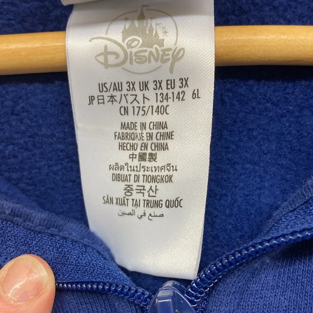 Disney World Blue Hoodie 50th Anniversary Sweatshirt Hoodie Zipper 3X Un… - Picture 10 of 14